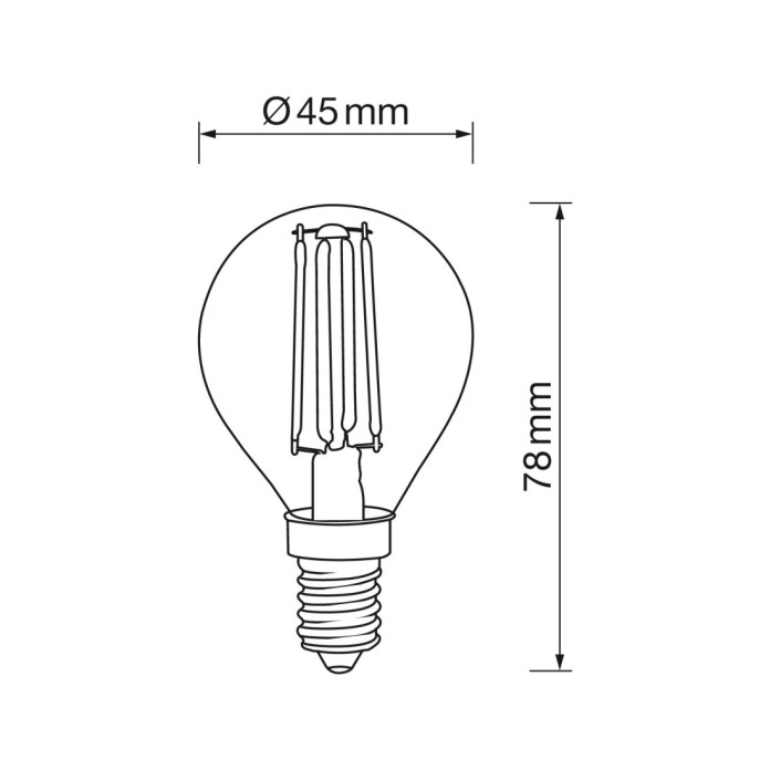 Esférica E14 6W led 3000k