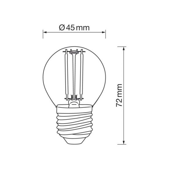 Esférica E27 6W led 4000k