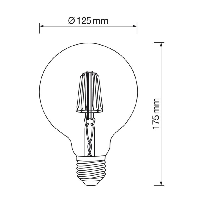Globo E27 12W led 3000k