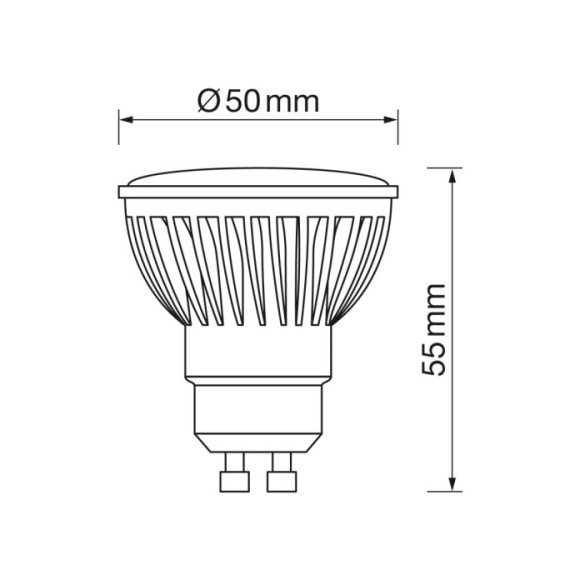 GU10 8W led aluminio 3000k GU10 8W led aluminio 3000k