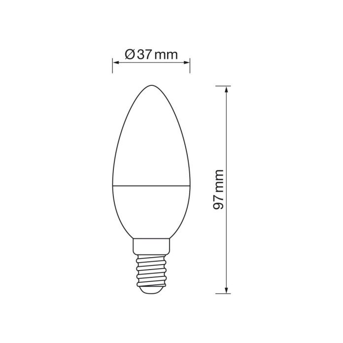 Vela E14 6W led 6000k