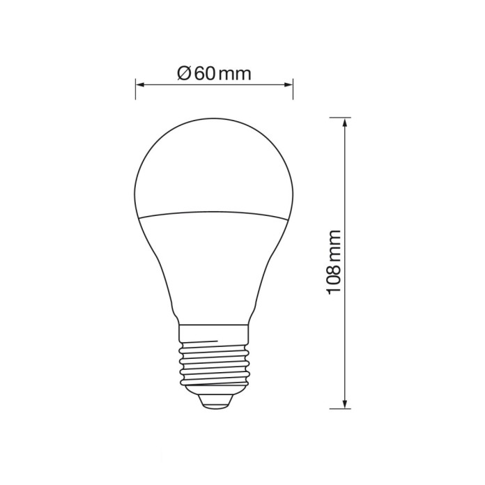 Standard E27 10W led 6000k