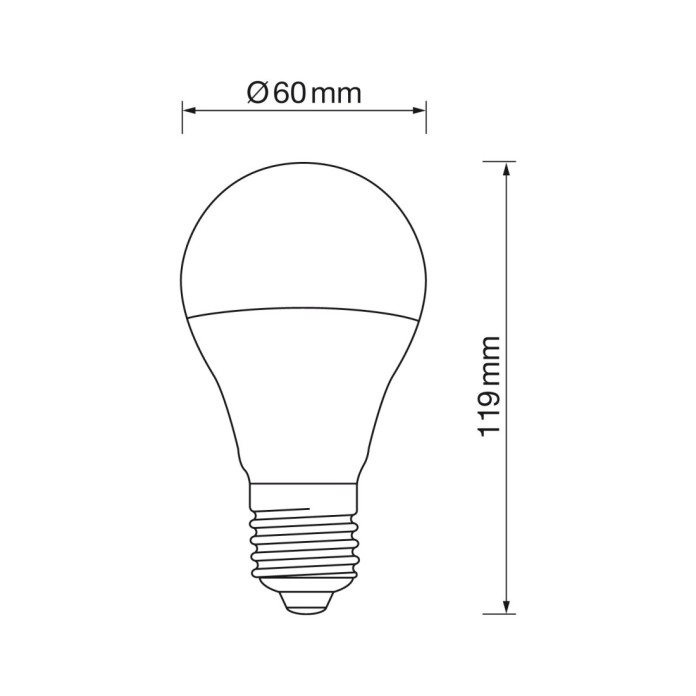 Standard A60 E27 15W led 3000k