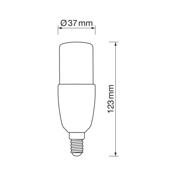 Tubular E14 9W led 4000k
