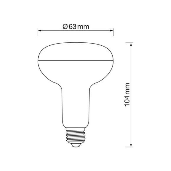 Reflectora R63 E27 9W led 4000K