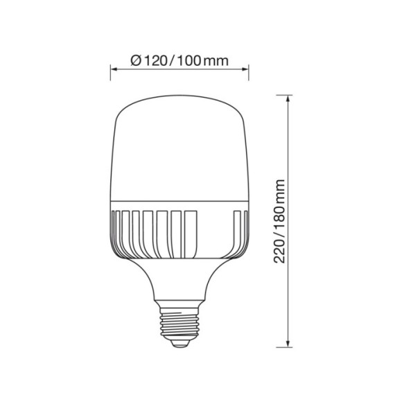 Lámpara T100 E27 30W led 4000K Lámpara T100 E27 30W led 4000K