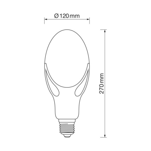 Lámpara T120 E27 60W led 4000K Lámpara T120 E27 60W led 4000K