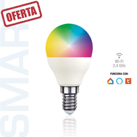 Esférica E14 dimable RGB 5W smart led