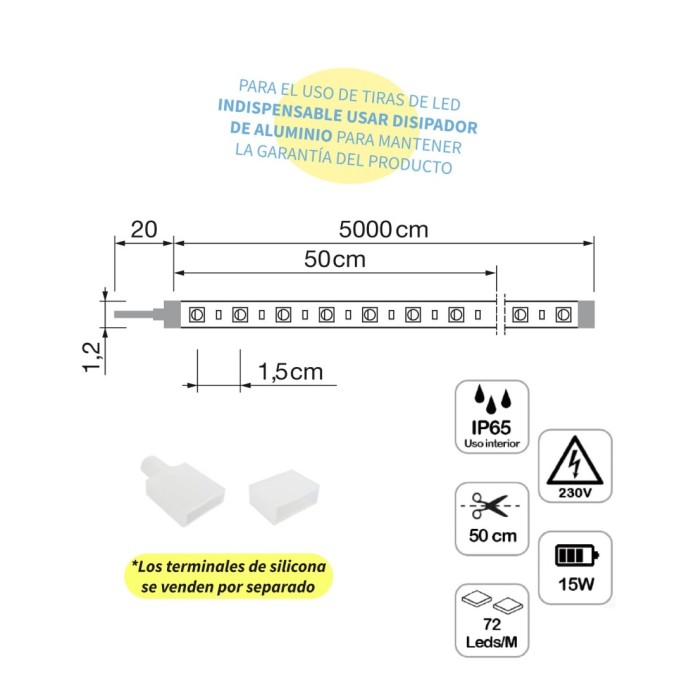Tira de led RGB+4000K 15 W/m
