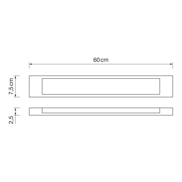 Regleta 20W led 6000K