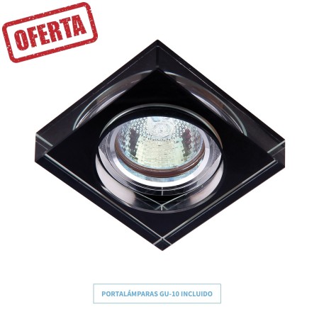 Empotrable cuadrado fijo NEGRO
