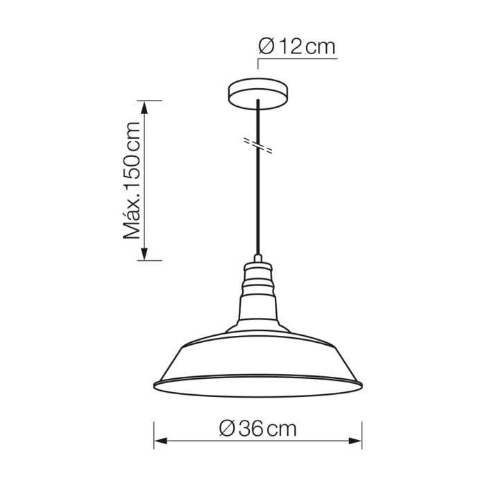 Lámpara colgante1xE27
