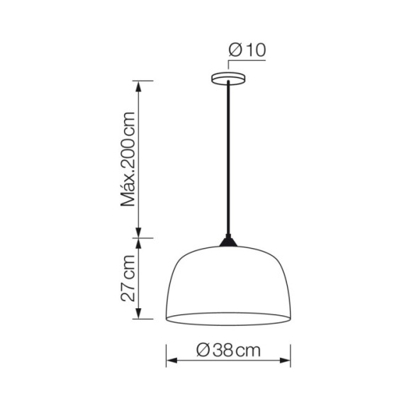 Lámpara colgante1xE27