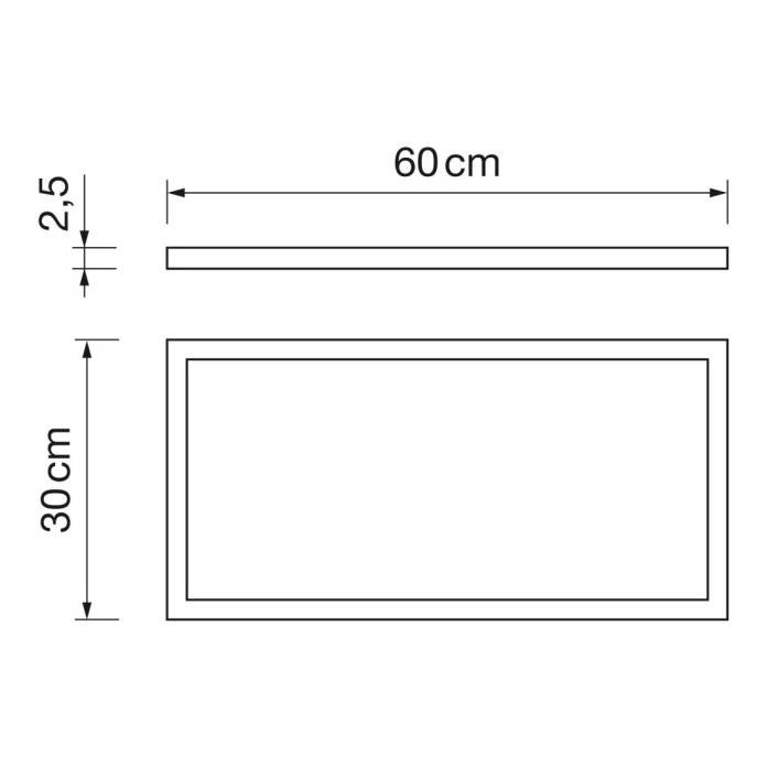 Panel rectangular 36W led 4000k