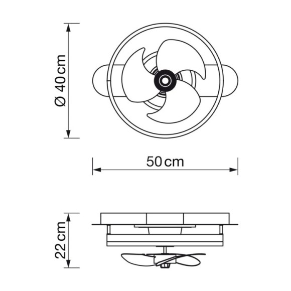 Ventilador Biruji DIMABLE Y CCT
