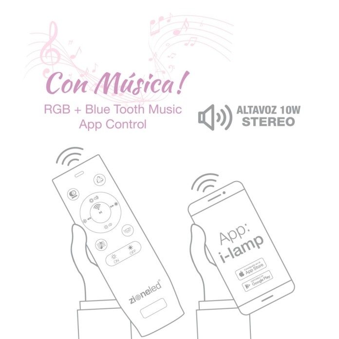 Plafón Cuarzo 40 Musical