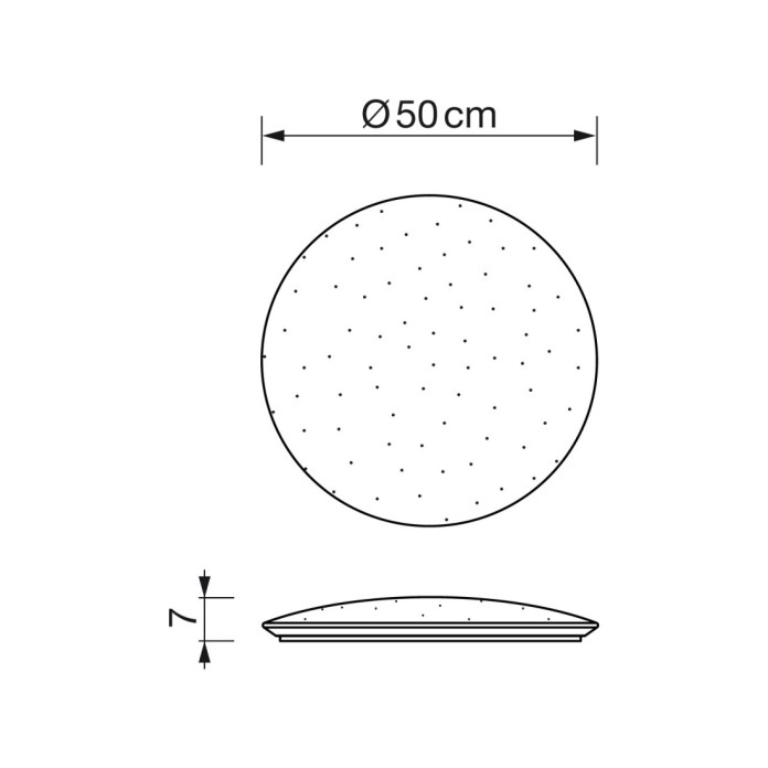 Plafón Cuarzo Basic Dimable