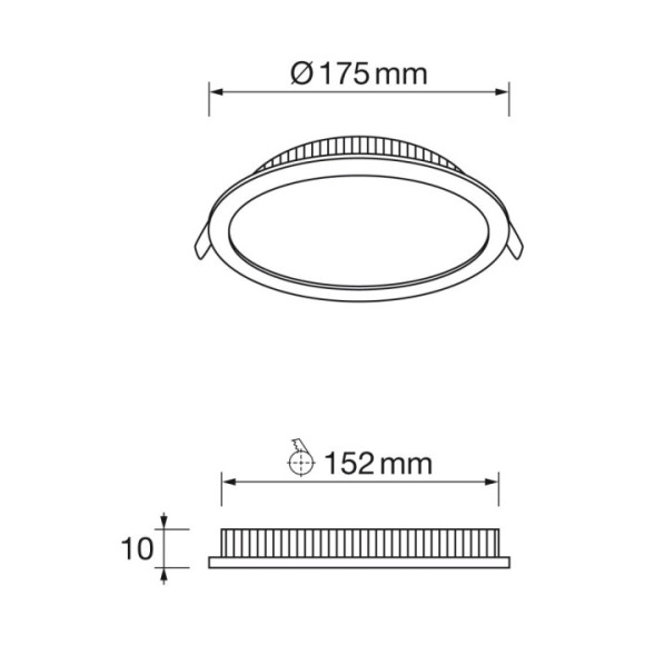 Panel extraplano redondo 17W led