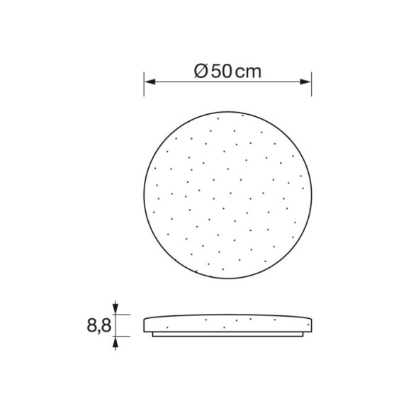 Plafón Cuarzo 50 Musical