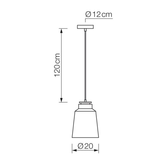Lámpara colgante1xE27