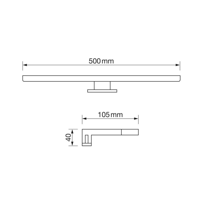 Aplique de baño 9W 3000K