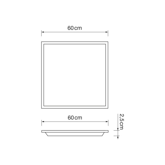 Panel cuadrado 48W led CCT
