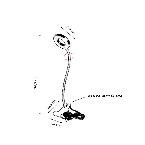 FLEXO LED CLIP PINZA 7W