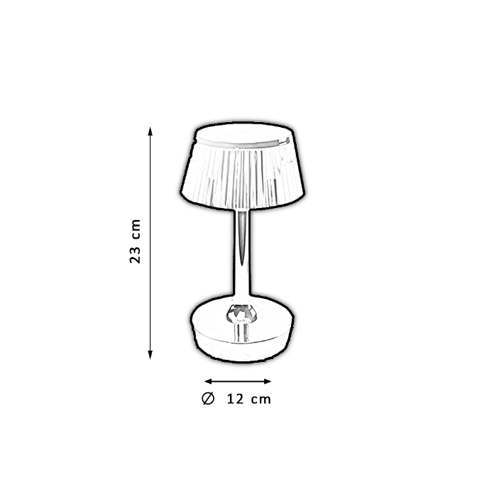 LÁMPARA MESA PALM  3W CCT REGULABLE BATERIA