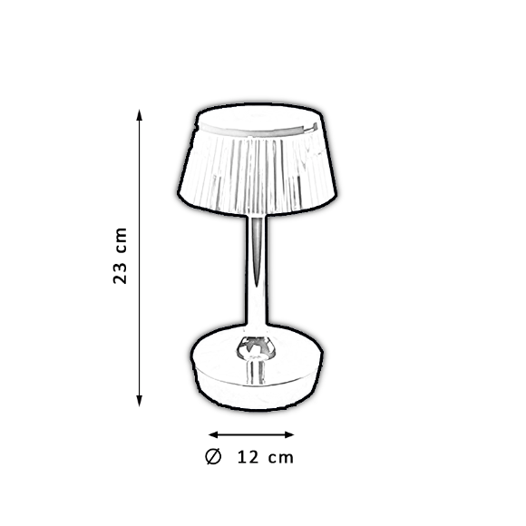 LÁMPARA MESA PALM  3W CCT REGULABLE BATERIA