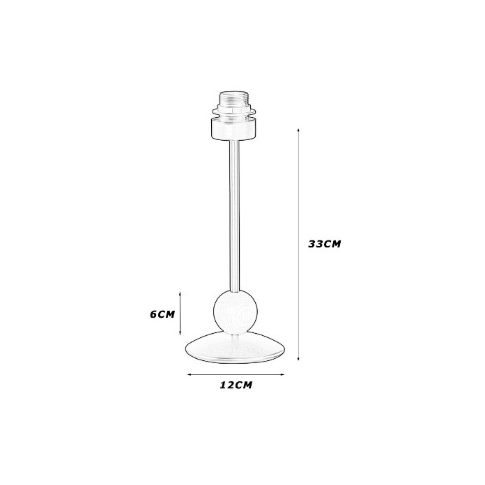 PORTATIL 1 LUZ E27  CON BOLA 6CM MADERA SIN PANTALLA