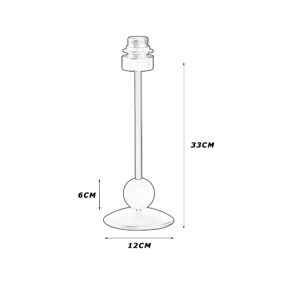 PORTATIL 1 LUZ E27  CON BOLA 6CM MADERA SIN PANTALLA