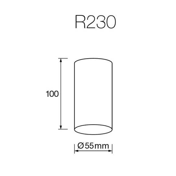 FOCO DE TECHO TUBULAR FIJO
