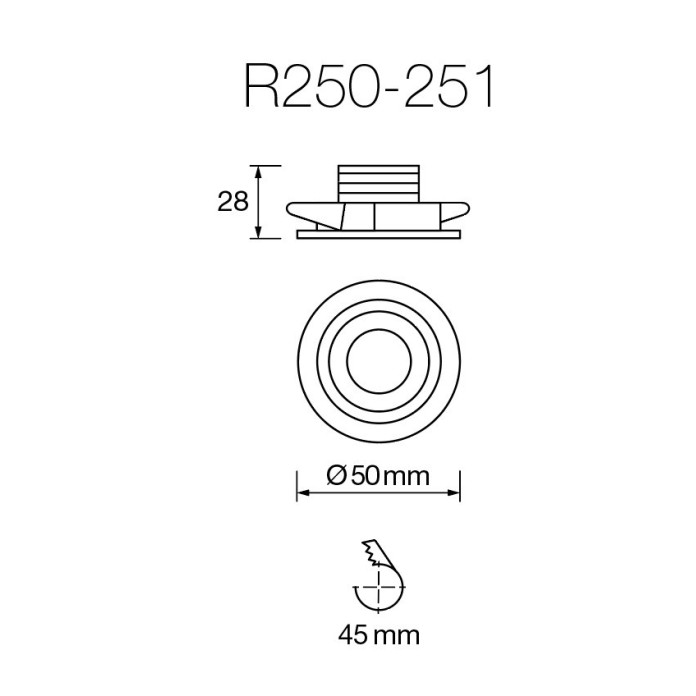 EMPOTRABLE 3W REDONDO BASCULANTE 3000K
