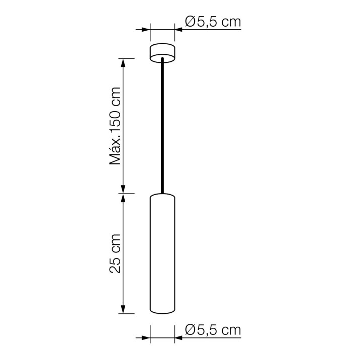 COLGANTE TUBULAR AJUSTABLE