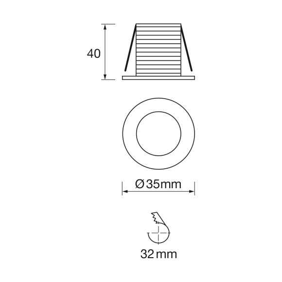 Empotrable led 3,5W redondo fijo 3000K