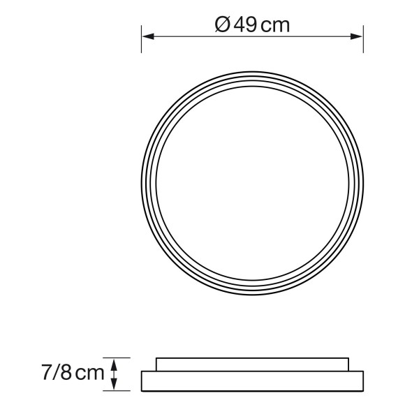 PLAFON LED 100W CCT 6000LM GREIGE