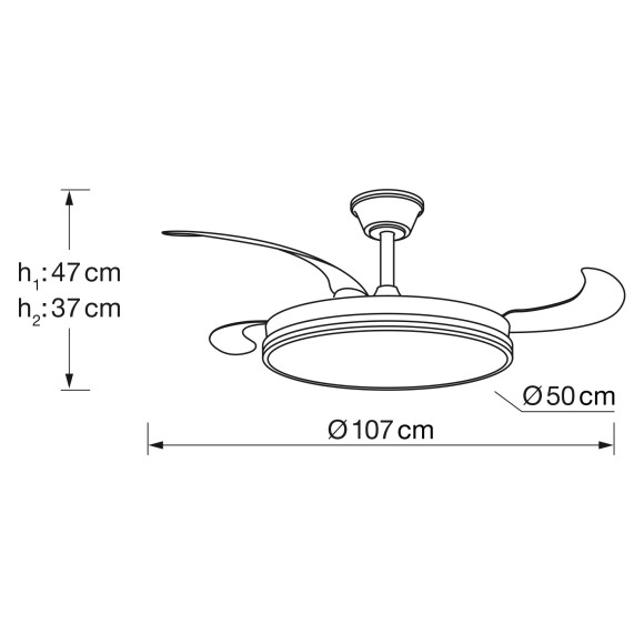 VENTILADOR LED 84W DIMABLE