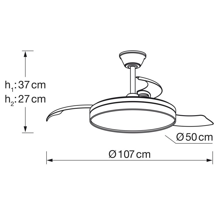 VENTILADOR LED 100W DIMABLE