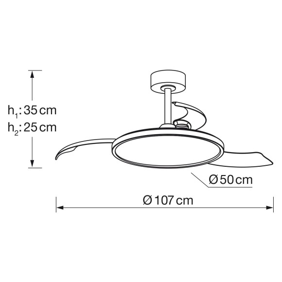 VENTILADOR LED 68W DIMABLE 4900LM
