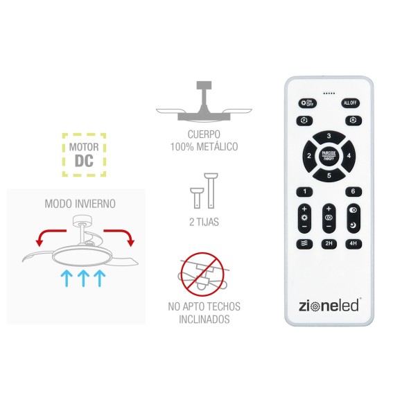 VENTILADOR LED 68W DIMABLE 4900LM