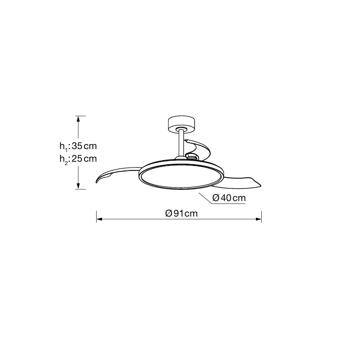 VENTILADOR MiniSlim 55W DIMABLE CCT