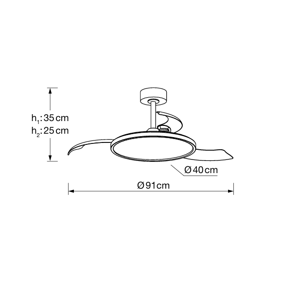 VENTILADOR MiniSlim 55W DIMABLE CCT