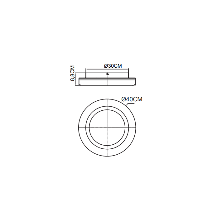 Plafón LED Saturno-40