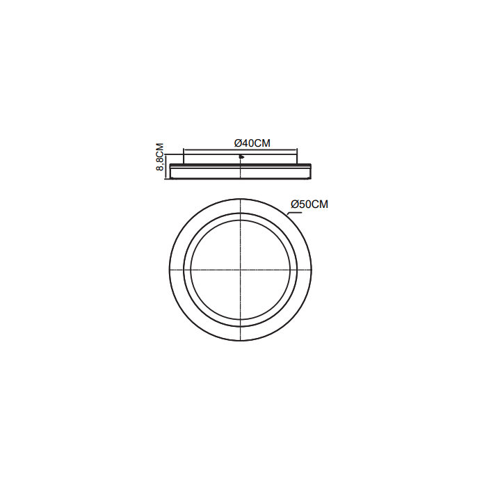 Plafón LED Saturno-50