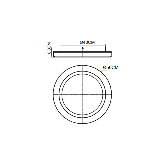 Plafón LED Saturno-50