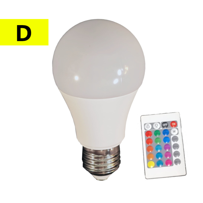 Standard E27 9W RGB