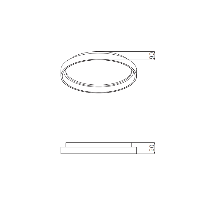 PLAFON LED 145W CCT 7200LM GREIGE