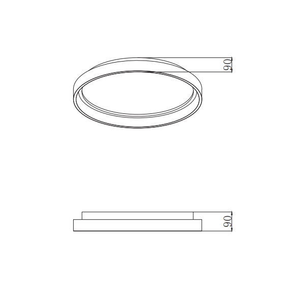PLAFON LED 145W CCT 7200LM GREIGE