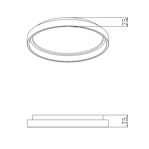 PLAFON LED 100W CCT 6000LM GREIGE