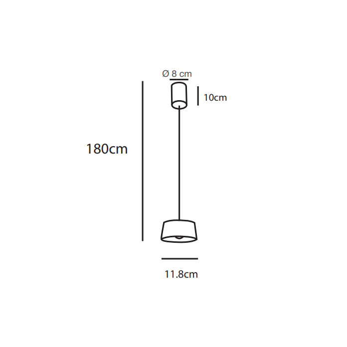 Lampara colgante 12W